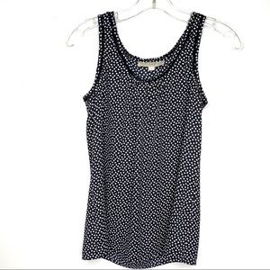LOFT mini heart print tank top size Small